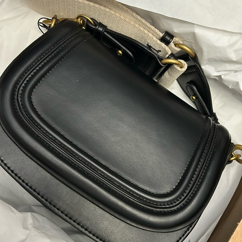 Zara  Crossbody Flap Bag Removable And Adjustable Straps Black Brand New